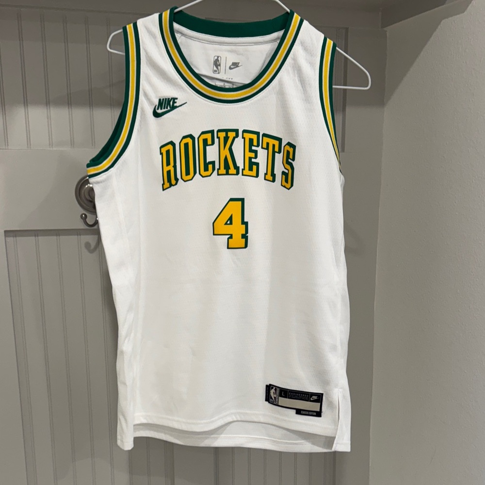 Nike Rockets Jersey White with Green and Yellow